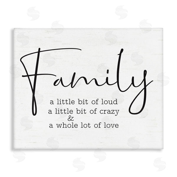 stupell industries Lettered and Lined | Loud Crazy Love Family Wall Art