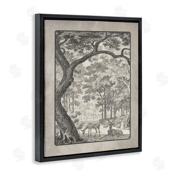 Stupell Industries Lettered And Lined | Lounging Deer In Forest