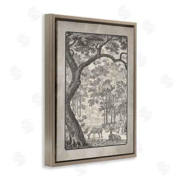 Stupell Industries Lettered And Lined | Lounging Deer In Forest