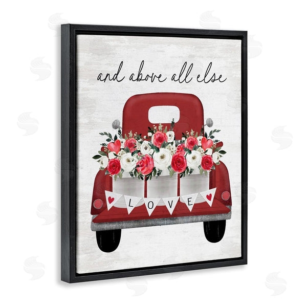 Stupell Industries Lettered And Lined | Love Above All Else Truck Wall Art
