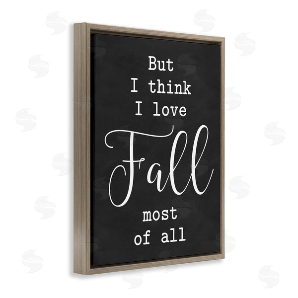 Stupell Industries Lettered And Lined | Love Fall Most Of All Seasonal Autumn Phrase Wall Art