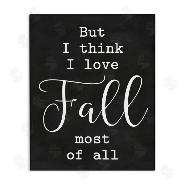 stupell industries Lettered and Lined | Love Fall Most Of All Seasonal Autumn Phrase Wall Art