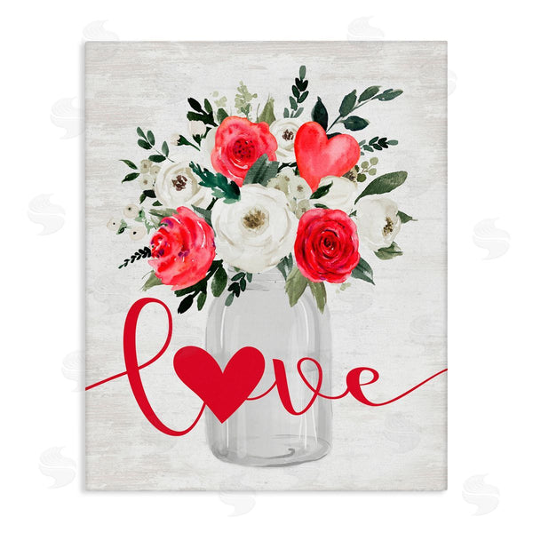 stupell industries Lettered and Lined | Love & Hearts Flower Bouquet