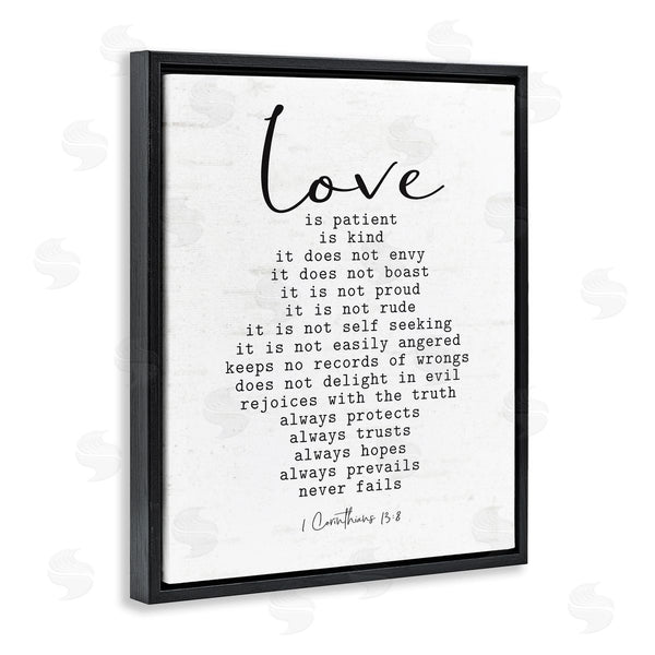 Stupell Industries Lettered And Lined | Love Is Spiritual Scripture Inspirational Religious Sentiment Wall Art