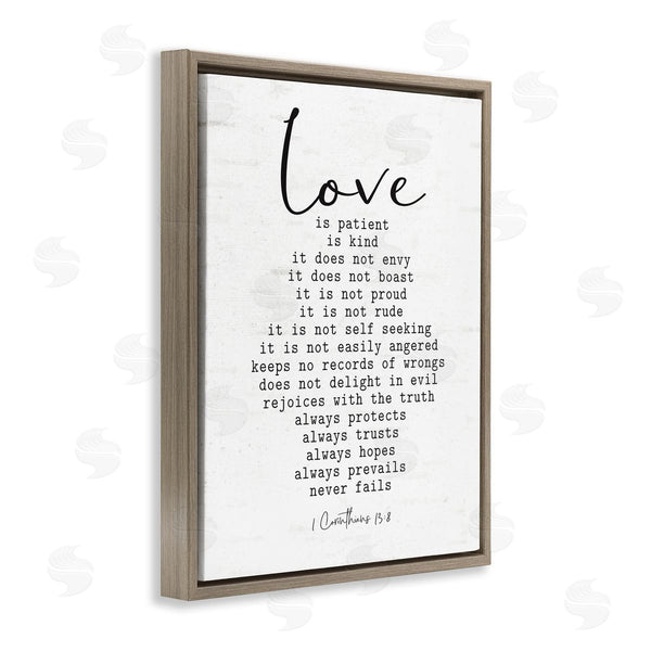 Stupell Industries Lettered And Lined | Love Is Spiritual Scripture Inspirational Religious Sentiment Wall Art