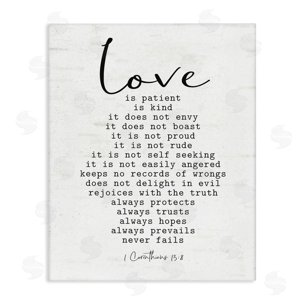 stupell industries Lettered and Lined | Love Is Spiritual Scripture Inspirational Religious Sentiment Wall Art
