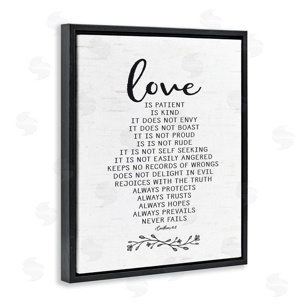 Stupell Industries Lettered And Lined | Love Is Uplifting Heartfelt Quote Spiritual Scripture Wall Art
