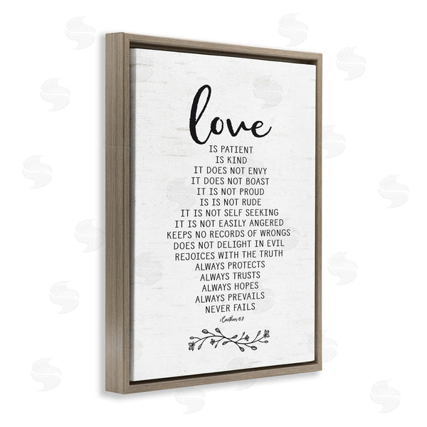Stupell Industries Lettered And Lined | Love Is Uplifting Heartfelt Quote Spiritual Scripture Wall Art