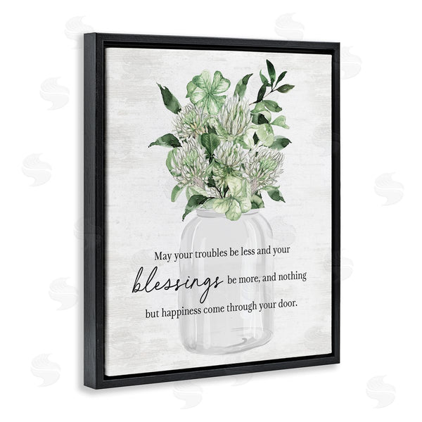 Stupell Industries Lettered And Lined | Lucky Clover Blessing
