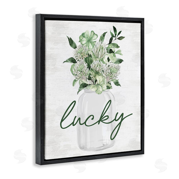 Stupell Industries Lettered And Lined | Lucky Clover Herb Bouquet Wall Art