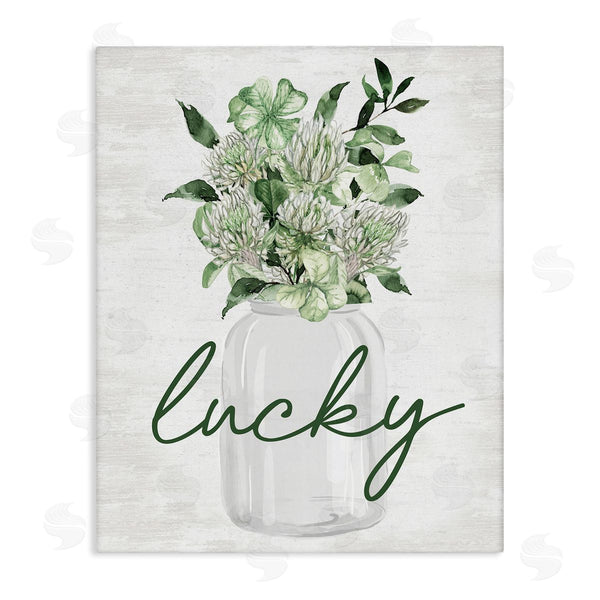 stupell industries Lettered and Lined | Lucky Spring Shamrocks