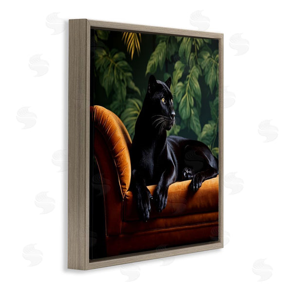 Stupell Industries Lettered And Lined | Majestic Panther On Chaise Wall Art