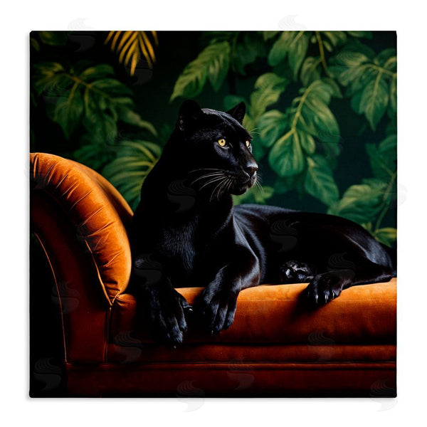 stupell industries Lettered and Lined | Majestic Panther on Chaise Wall Art