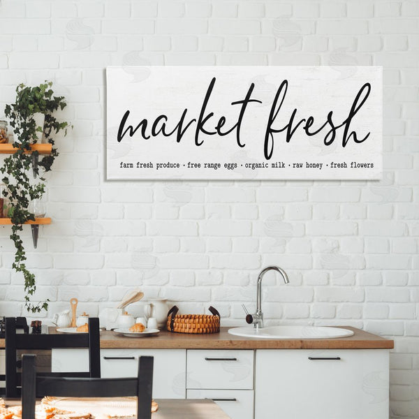 Stupell Industries Lettered And Lined | Market Fresh Organic Wall Art