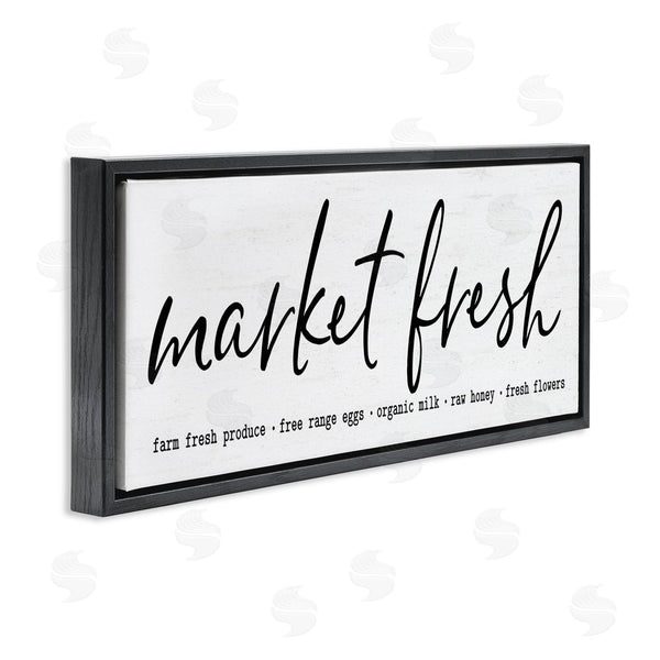 Stupell Industries Lettered And Lined | Market Fresh Organic Wall Art