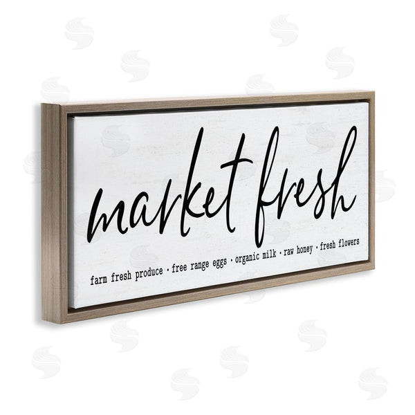 Stupell Industries Lettered And Lined | Market Fresh Organic Wall Art
