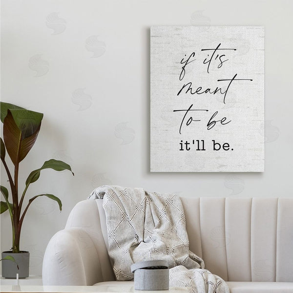 Stupell Industries Lettered And Lined | Meant To Be Motivational Quote Charming Script Wall Art