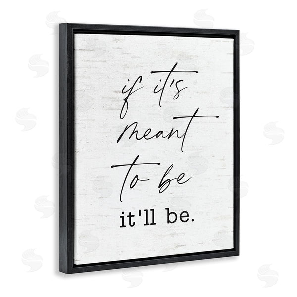 Stupell Industries Lettered And Lined | Meant To Be Motivational Quote Charming Script Wall Art