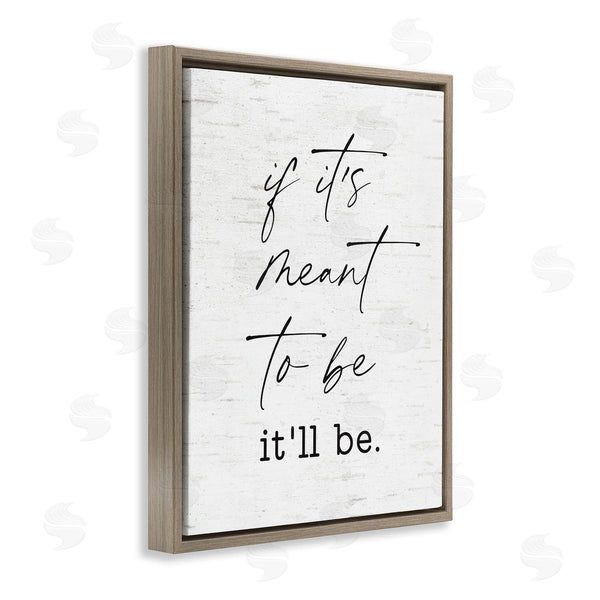 Stupell Industries Lettered And Lined | Meant To Be Motivational Quote Charming Script Wall Art