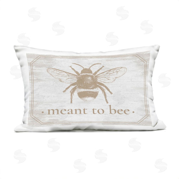Stupell Industries Lettered And Lined | Meant To Bee Rustic Border Printed Throw Pillow