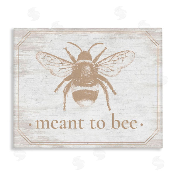 stupell industries Lettered and Lined | Meant To Bee Rustic Border Wall Art
