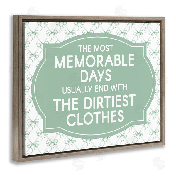 Stupell Industries Lettered And Lined | Memorable Days Laundry Phrase
