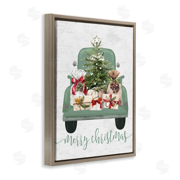 Stupell Industries Lettered And Lined | Merry Christmas Truck