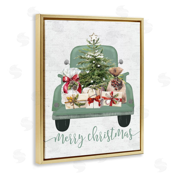 Stupell Industries Lettered And Lined | Merry Christmas Truck