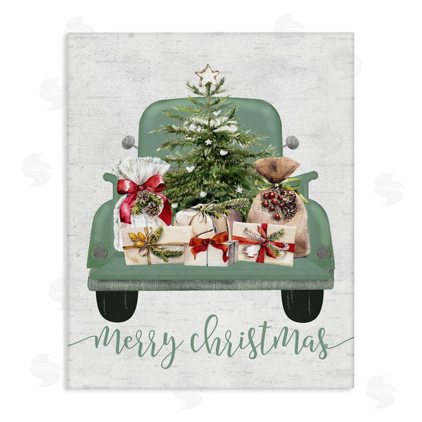 stupell industries Lettered and Lined | Merry Christmas Truck
