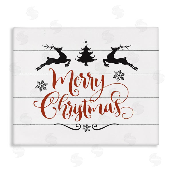 stupell industries Lettered and Lined | Merry Christmas with Reindeer