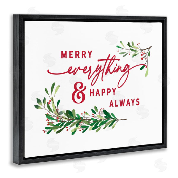 Stupell Industries Lettered And Lined | Merry Everything Happy Always Holiday Phrase
