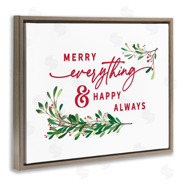 Stupell Industries Lettered And Lined | Merry Everything Happy Always Holiday Phrase