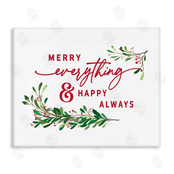 stupell industries Lettered and Lined | Merry Everything Happy Always Holiday Phrase