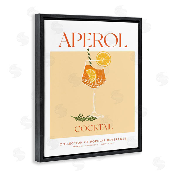 Stupell Industries Lettered And Lined | Minimal Aperol Cocktail