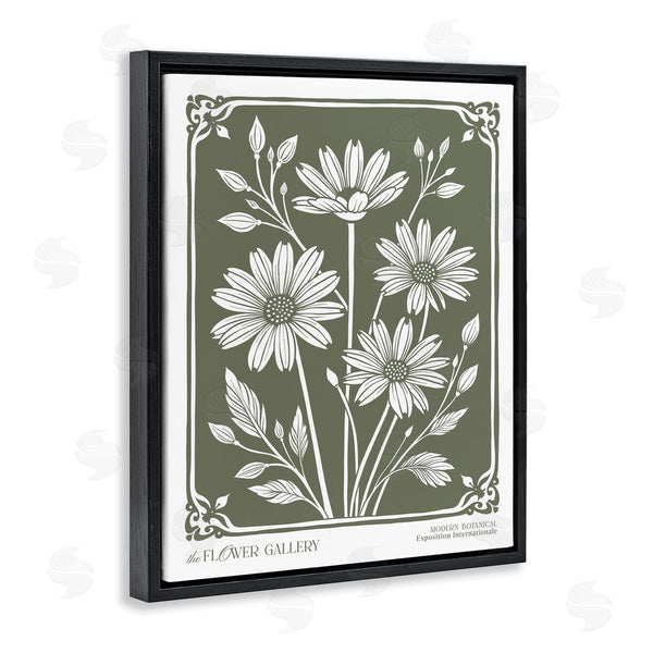 Stupell Industries Lettered And Lined | Minimal Daisies On Green