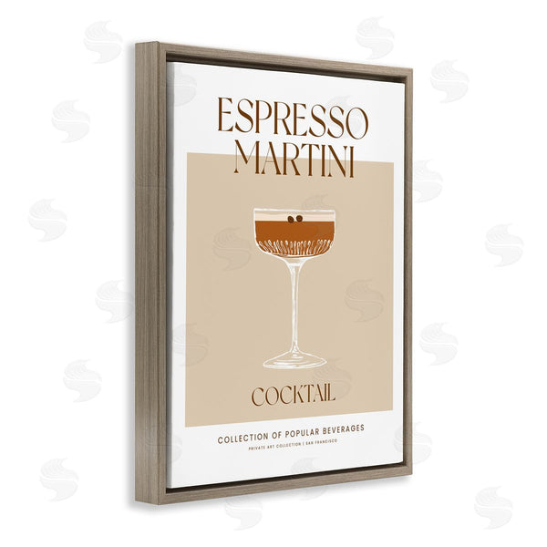 Stupell Industries Lettered And Lined | Minimal Espresso Martini