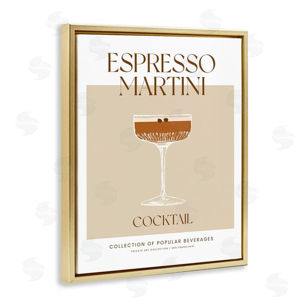 Stupell Industries Lettered And Lined | Minimal Espresso Martini