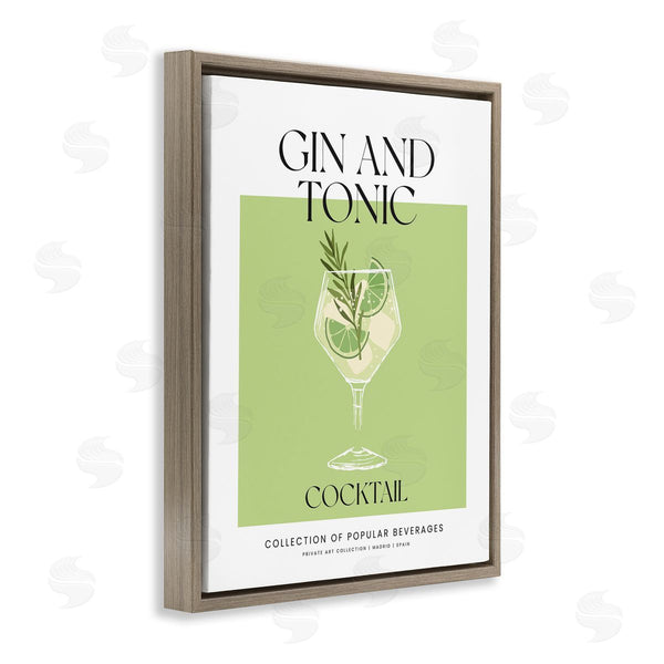 Stupell Industries Lettered And Lined | Minimal Gin And Tonic