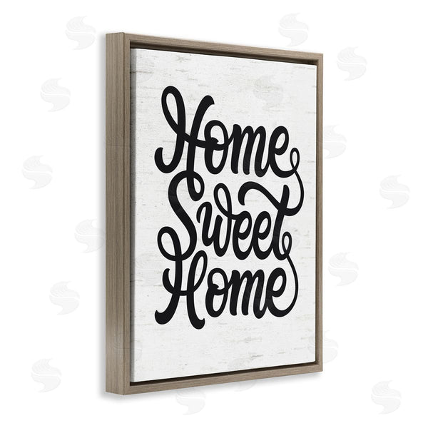 Stupell Industries Lettered And Lined | Minimal Home Sweet Home Typography Light Worn Pattern Wall Art