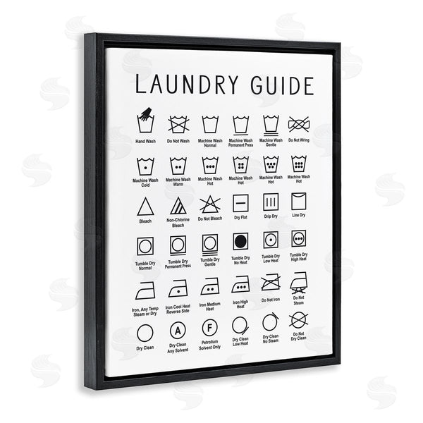 Stupell Industries Lettered And Lined | Minimal Laundry Guide Chart
