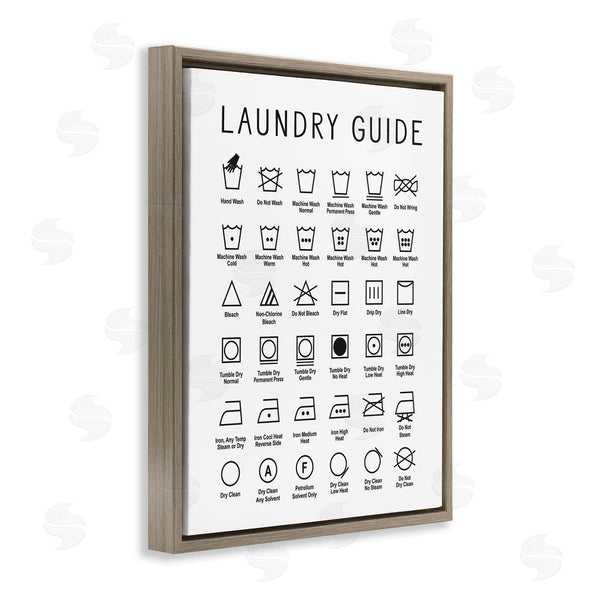 Stupell Industries Lettered And Lined | Minimal Laundry Guide Chart