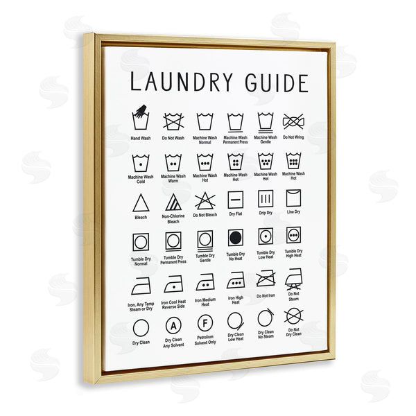 Stupell Industries Lettered And Lined | Minimal Laundry Guide Chart