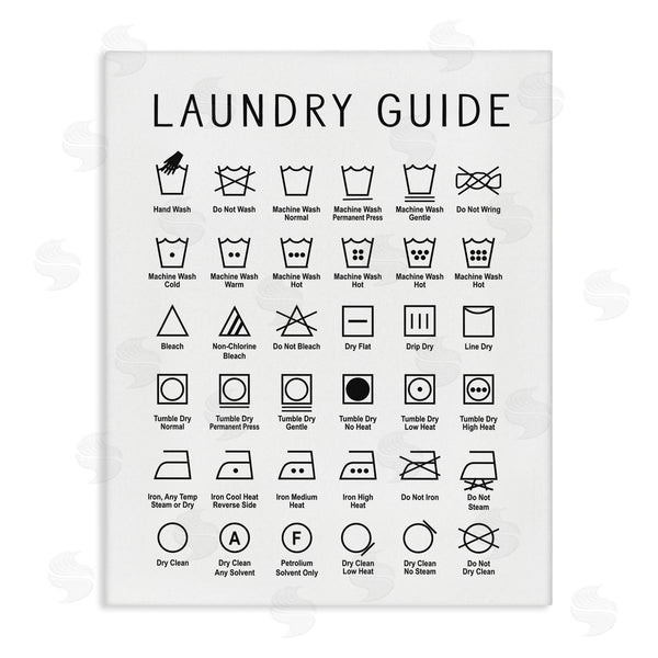 stupell industries Lettered and Lined | Minimal Laundry Guide Chart