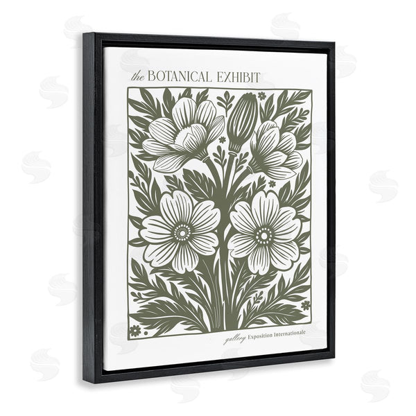 Stupell Industries Lettered And Lined | Minimal Moss Hued Florals