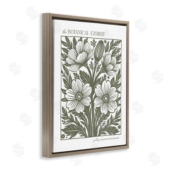 Stupell Industries Lettered And Lined | Minimal Moss Hued Florals