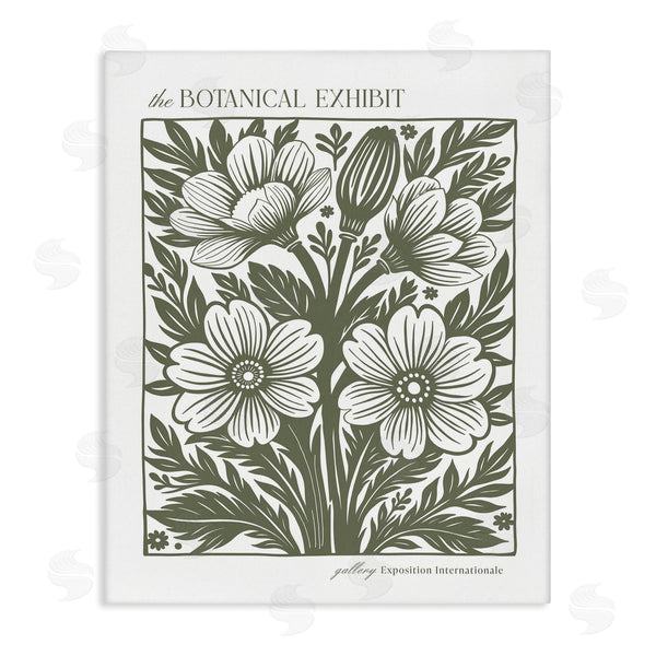 stupell industries Lettered and Lined | Minimal Moss Hued Florals