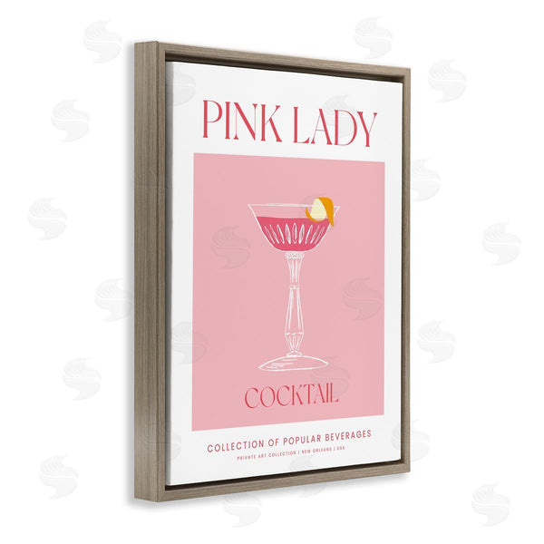 Stupell Industries Lettered And Lined | Minimal Pink Lady