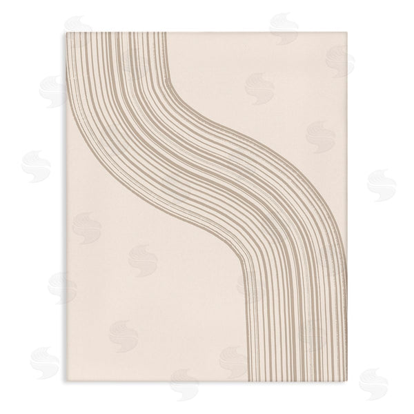 stupell industries Lettered and Lined | Minimal Retro Curved Stripes Neutral Beige Tones Wall Art