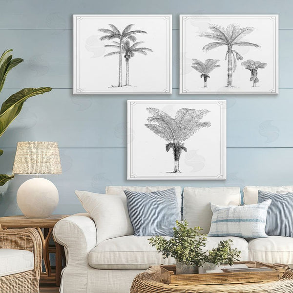 Stupell Industries Lettered And Lined | Minimal Vintage Palm Tree Sketches Wall Art