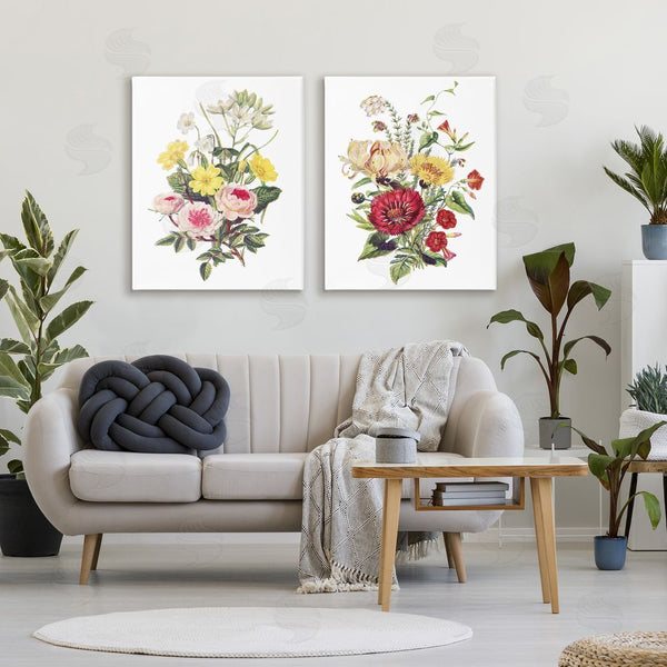 Stupell Industries Lettered And Lined | Mixed Flower Bushels Wall Art